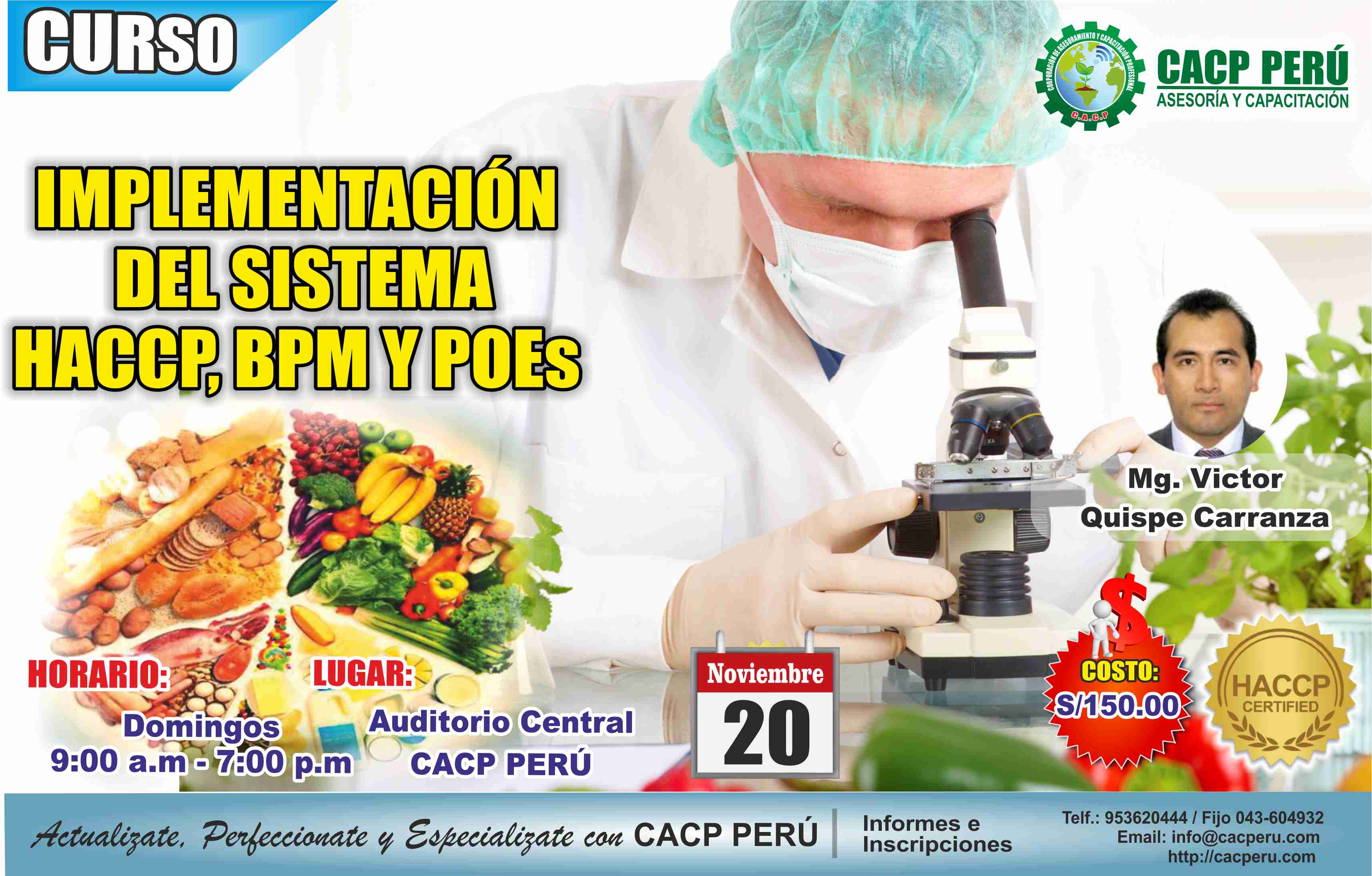 CACP Perú Curso Implementacion Del Sistema Haccp Bpm Y Poes