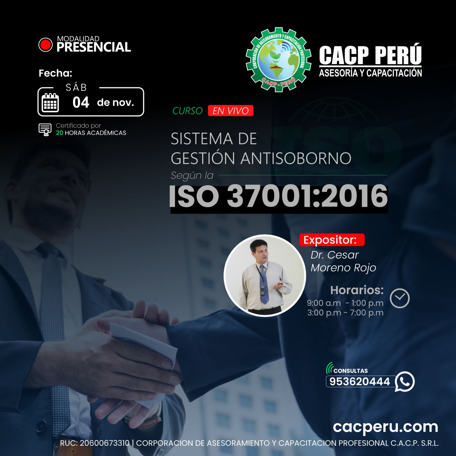 Cacp Per Curso Sistema De Gestion Antisoborno Segun La Iso