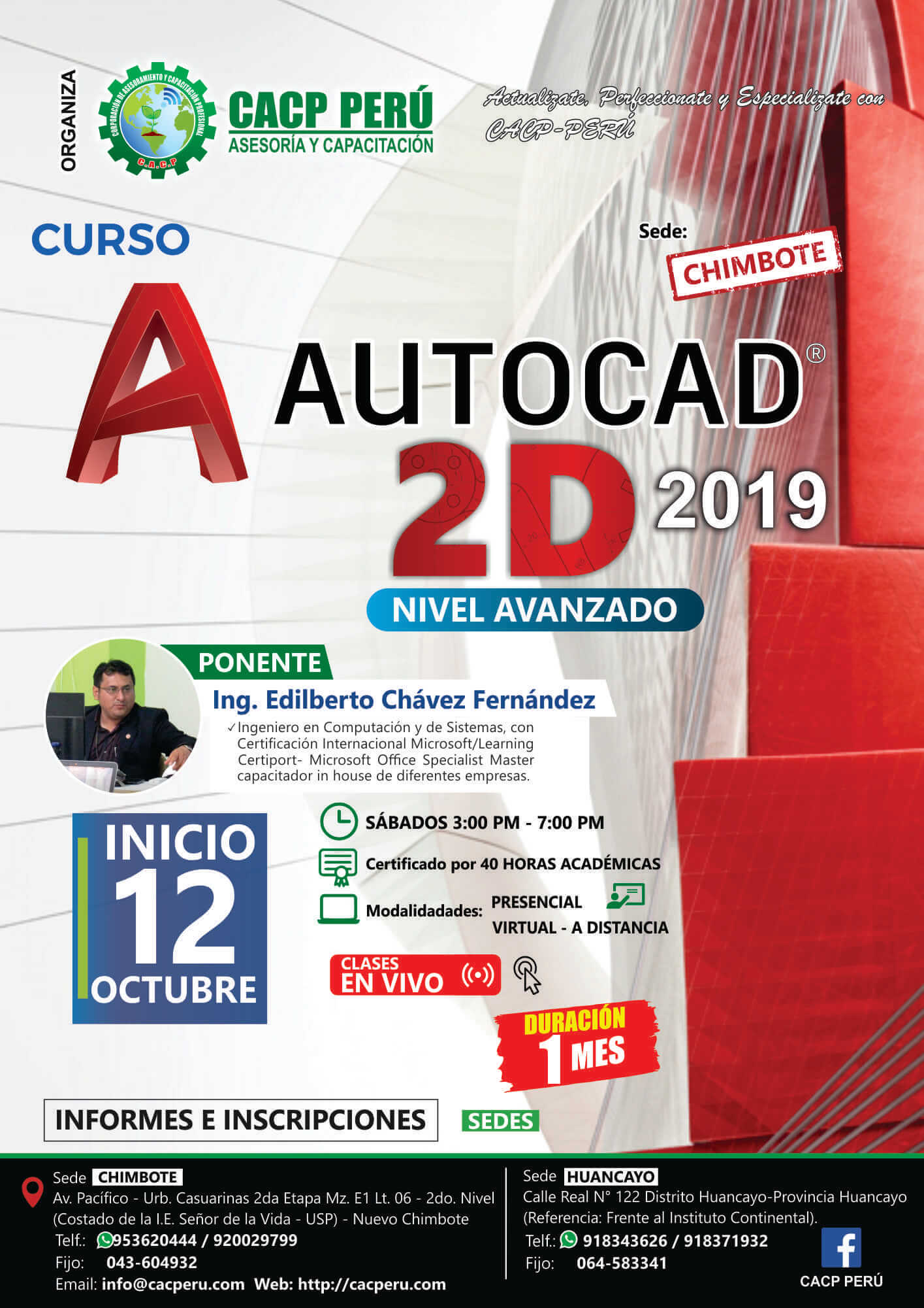 CACP Perú Curso Autocad D Nivel Avanzado Chimbote