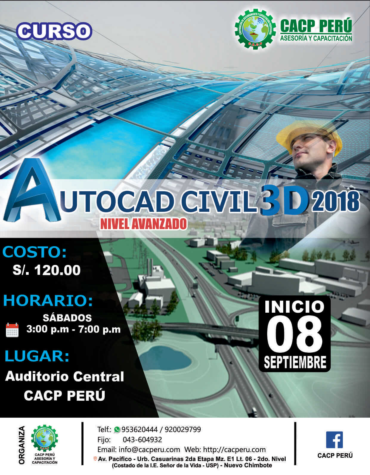 Cacp Perú Curso Autocad Civil 3d 2018 Nivel Avanzado 2018 I 4770