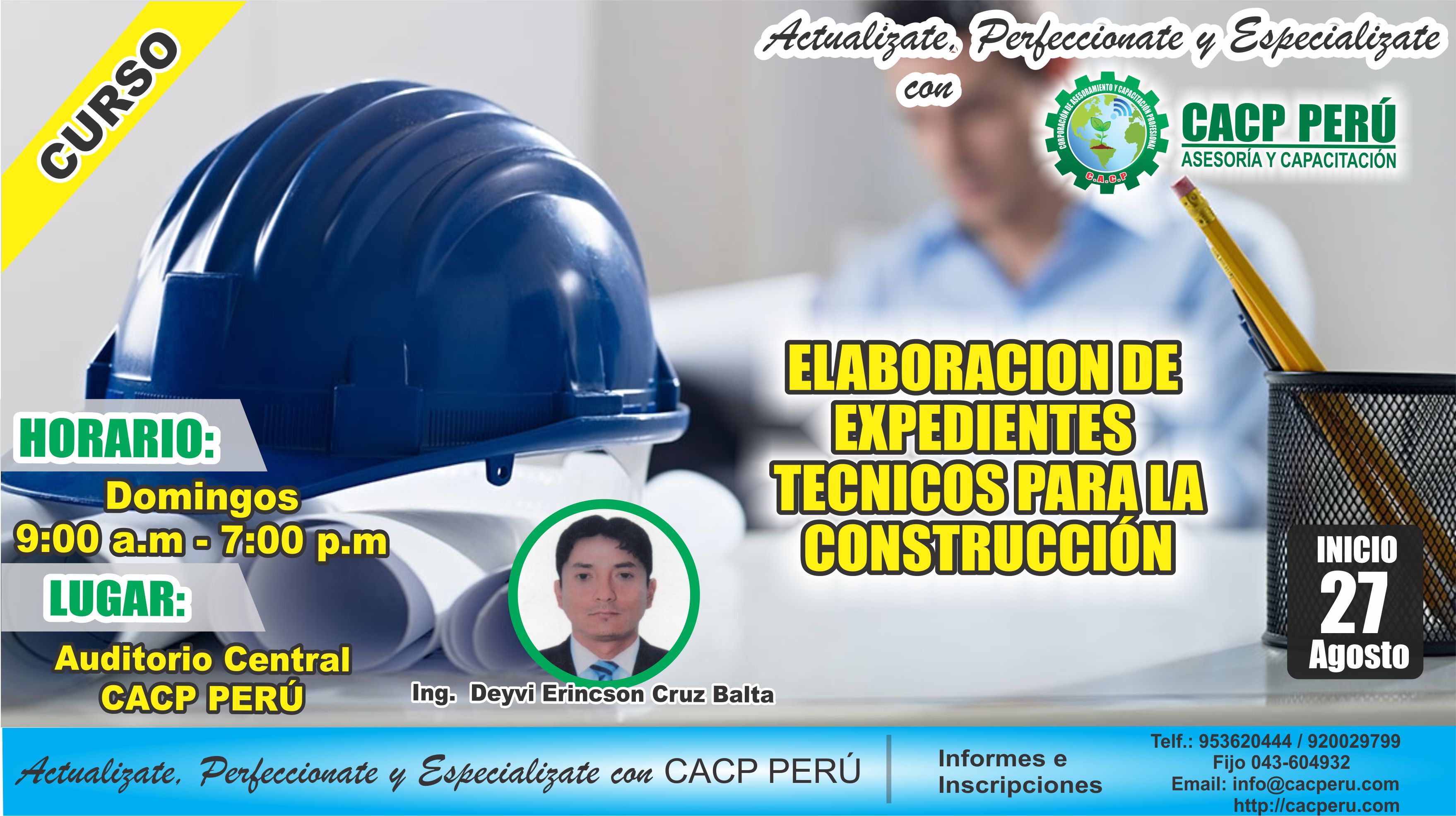 CACP Perú | Curso: Elaboración De Expedientes Técnicos Para La Construcción