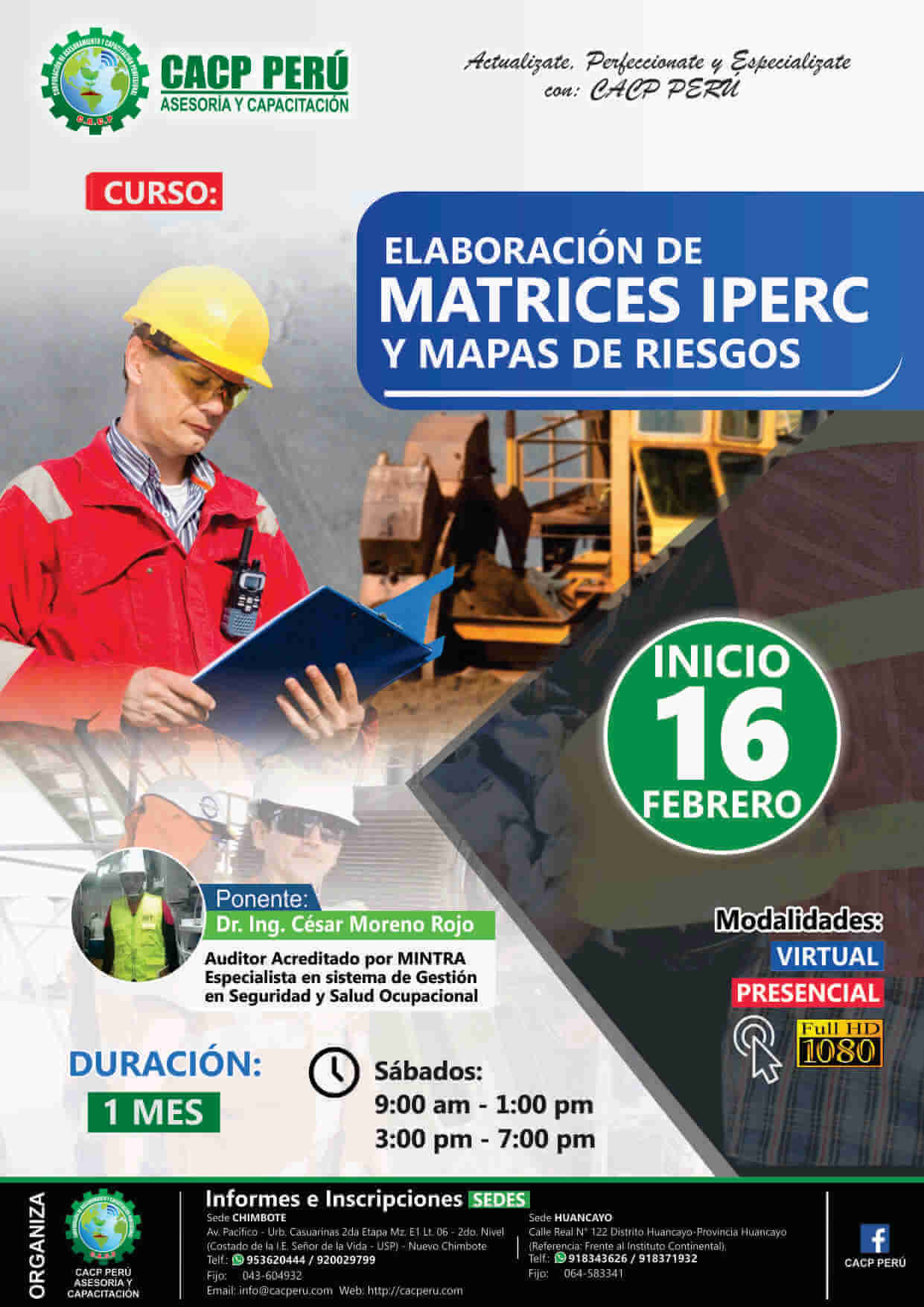Cacp Perú Curso Elaboración De Matrices Iperc Y Mapas De Riesgos 2018 2 0815