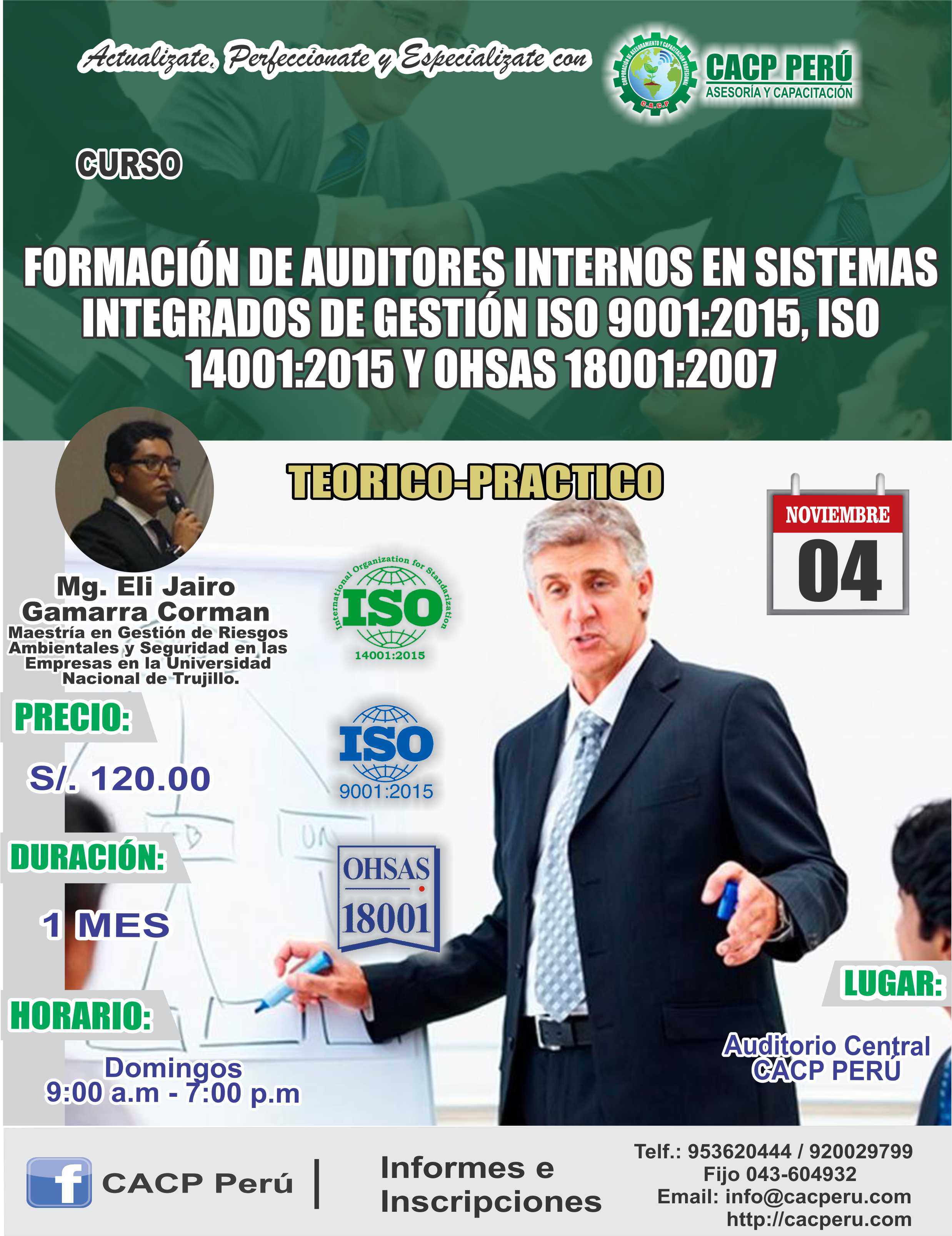 Cacp Perú Curso Formación De Auditores Internos En Sistemas