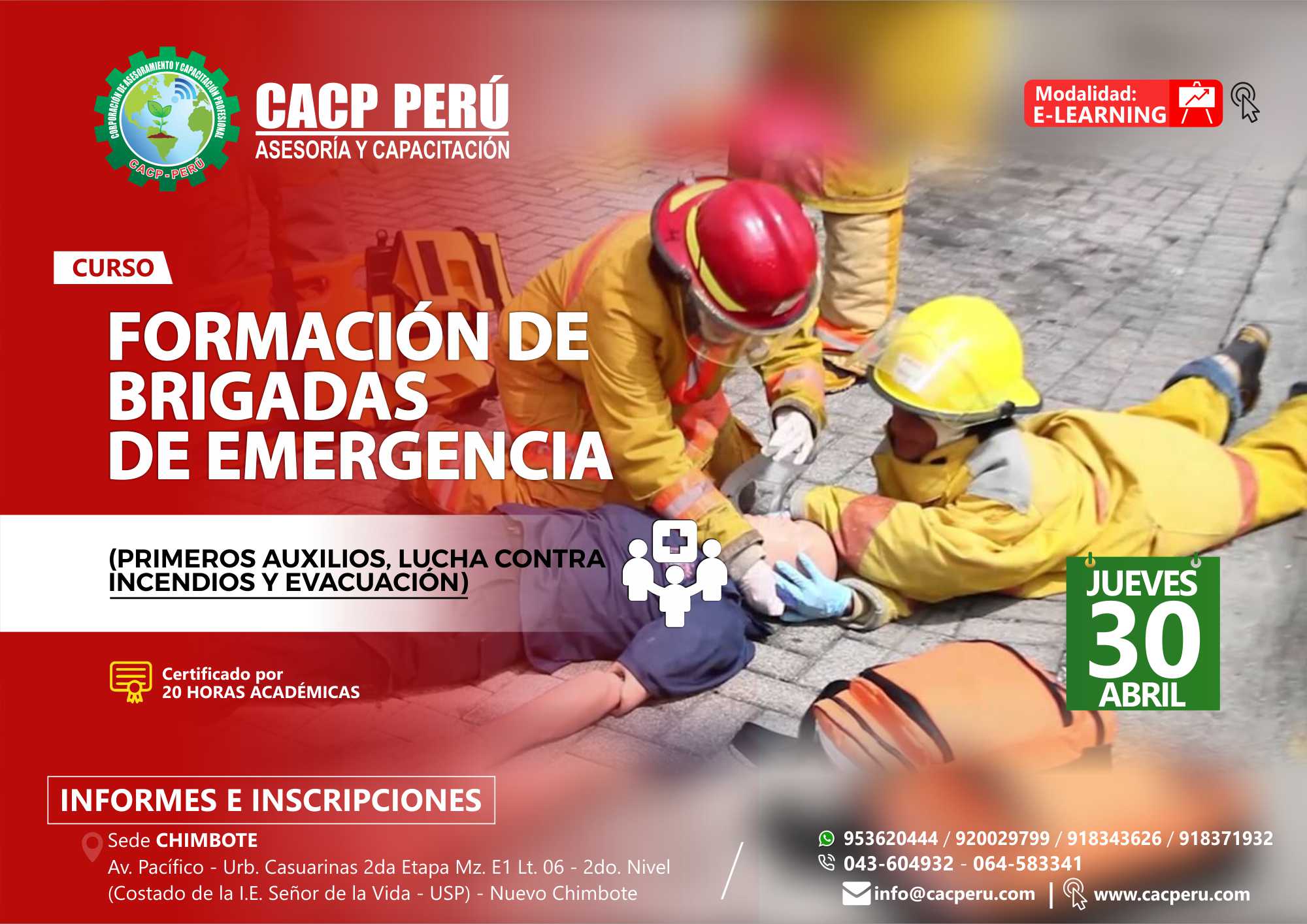 CACP Perú Curso Formación De Brigadas De Emergencia (Primeros