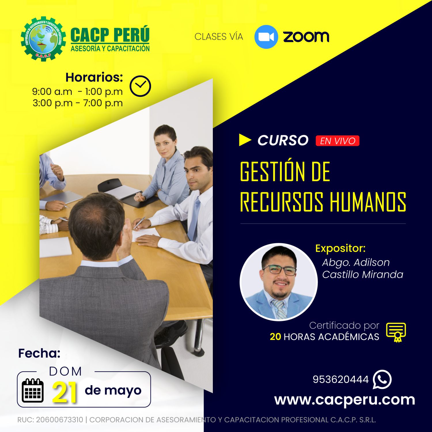 Cacp Perú Curso Gestión De Recursos Humanos 2023 1