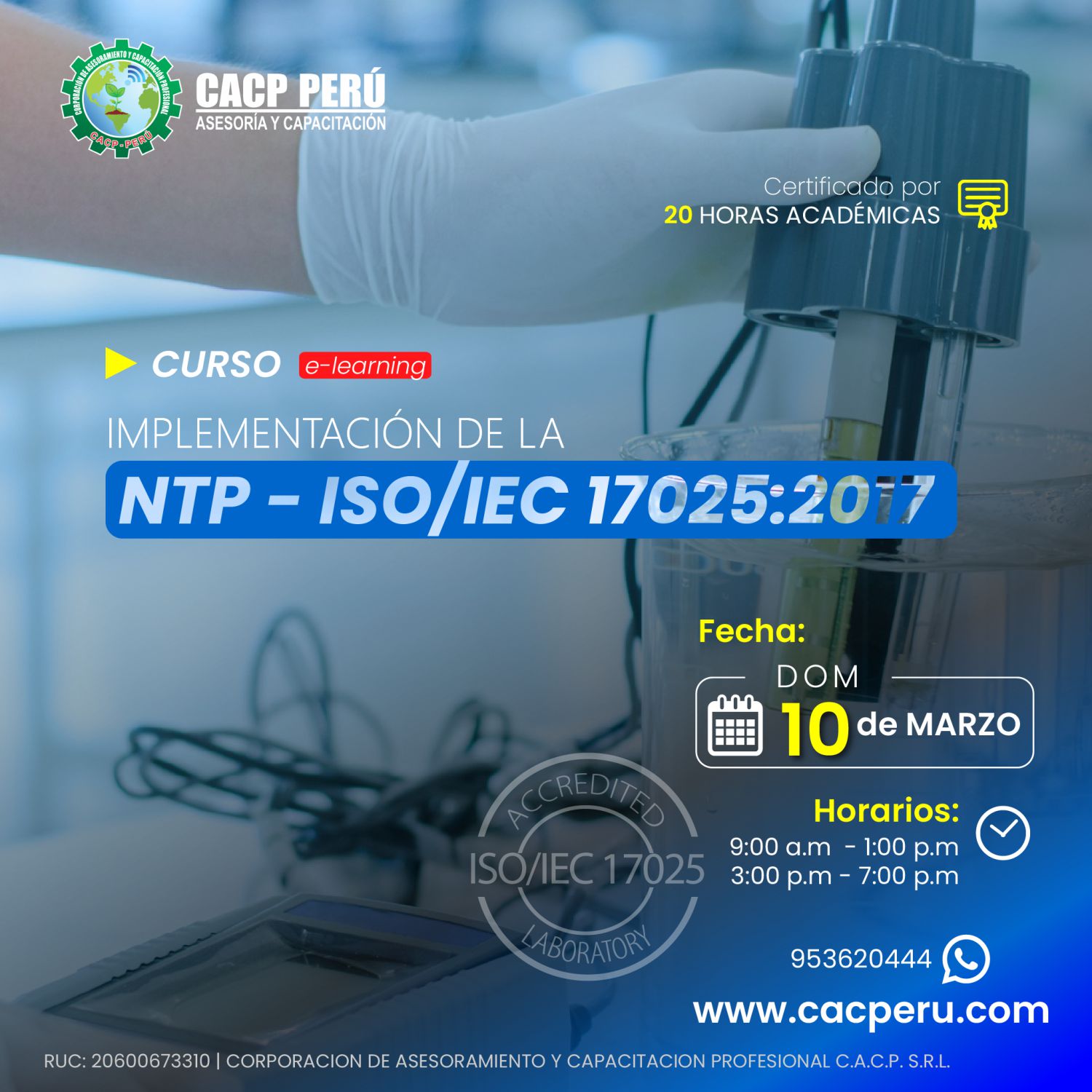 CACP Perú Curso Implementación De La Ntp Iso/Iec 170252017 2024