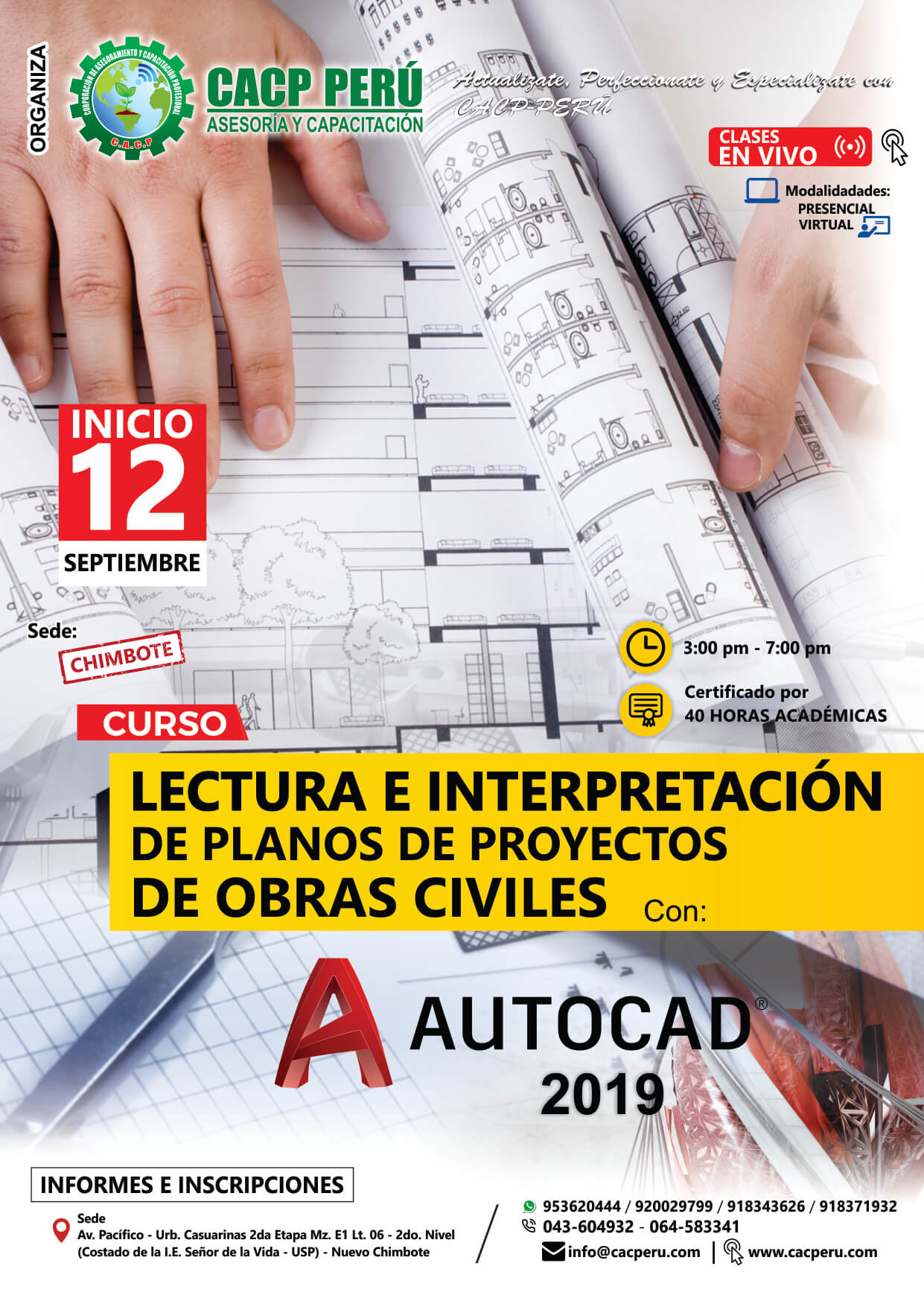 Cacp Perú Curso Lectura E Interpretación De Planos De Proyectos De Obras Civiles Con Autocad 5762