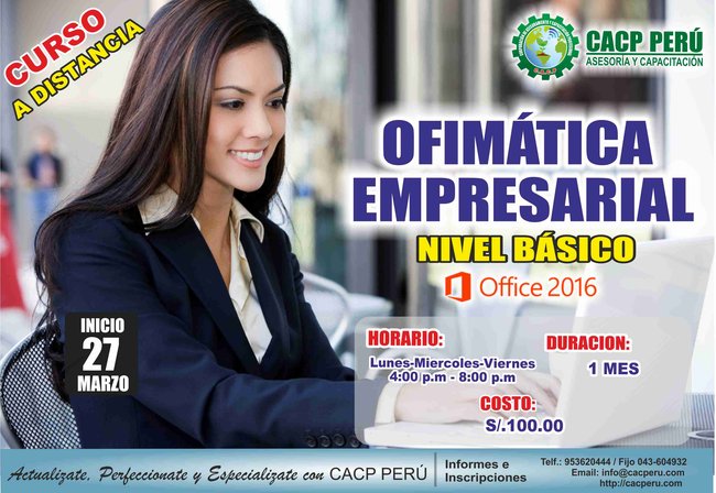 CACP Perú | Curso: Ofimática Empresarial Nivel Basico
