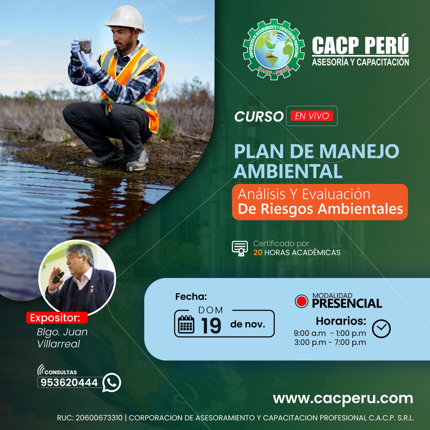 CACP Perú Curso Plan De Manejo Ambiental Y Análisis Y Evaluación De Riesgos Ambientales