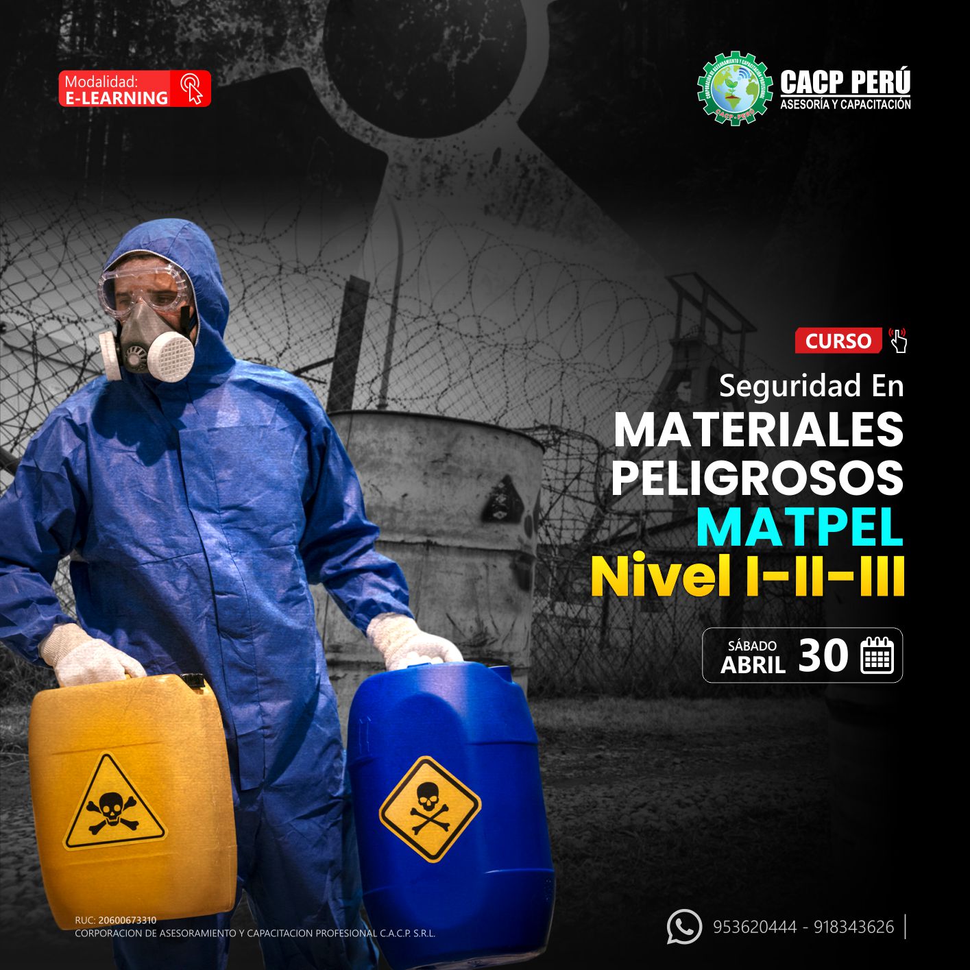 CACP Perú | Curso: Seguridad En Materiales Peligrosos Matpel Nivel I ...