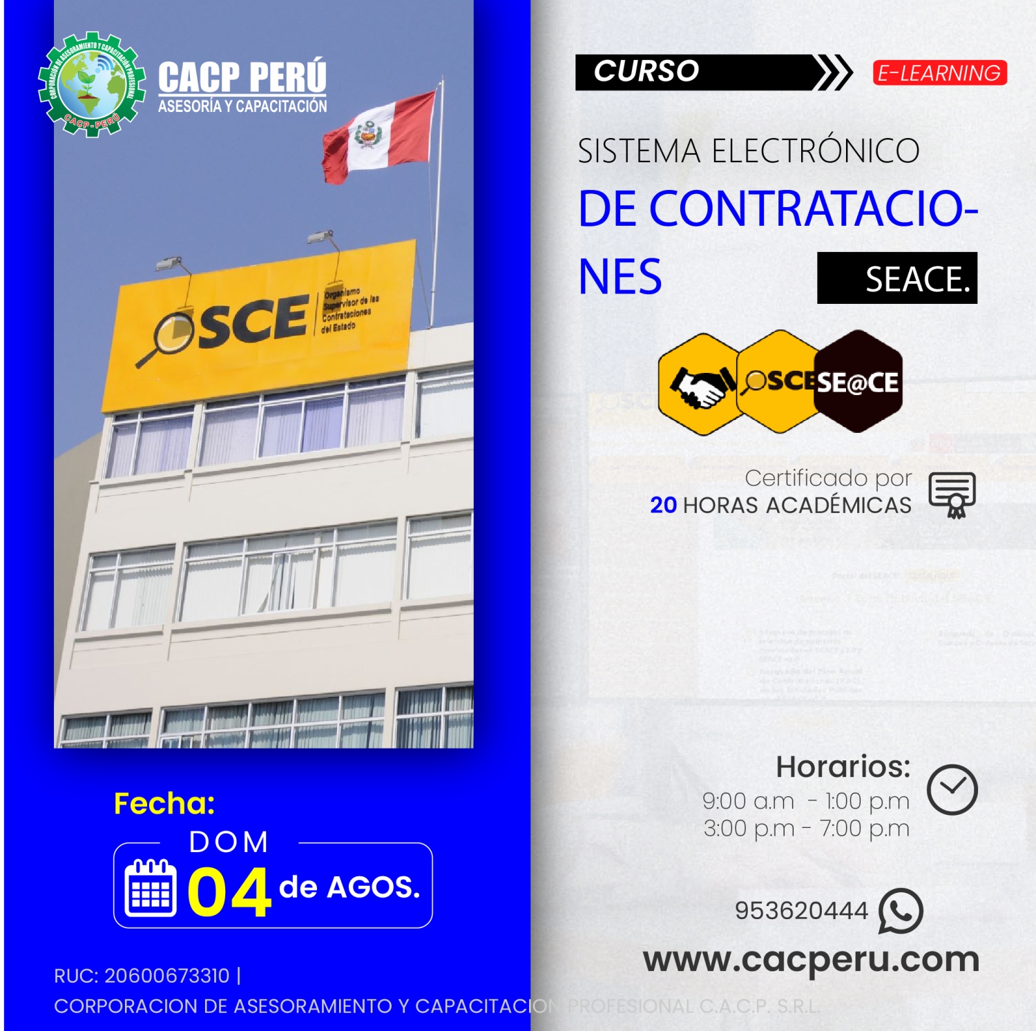 CACP Perú | Curso: Sistema Electrónico De Contrataciones Del Estado ...