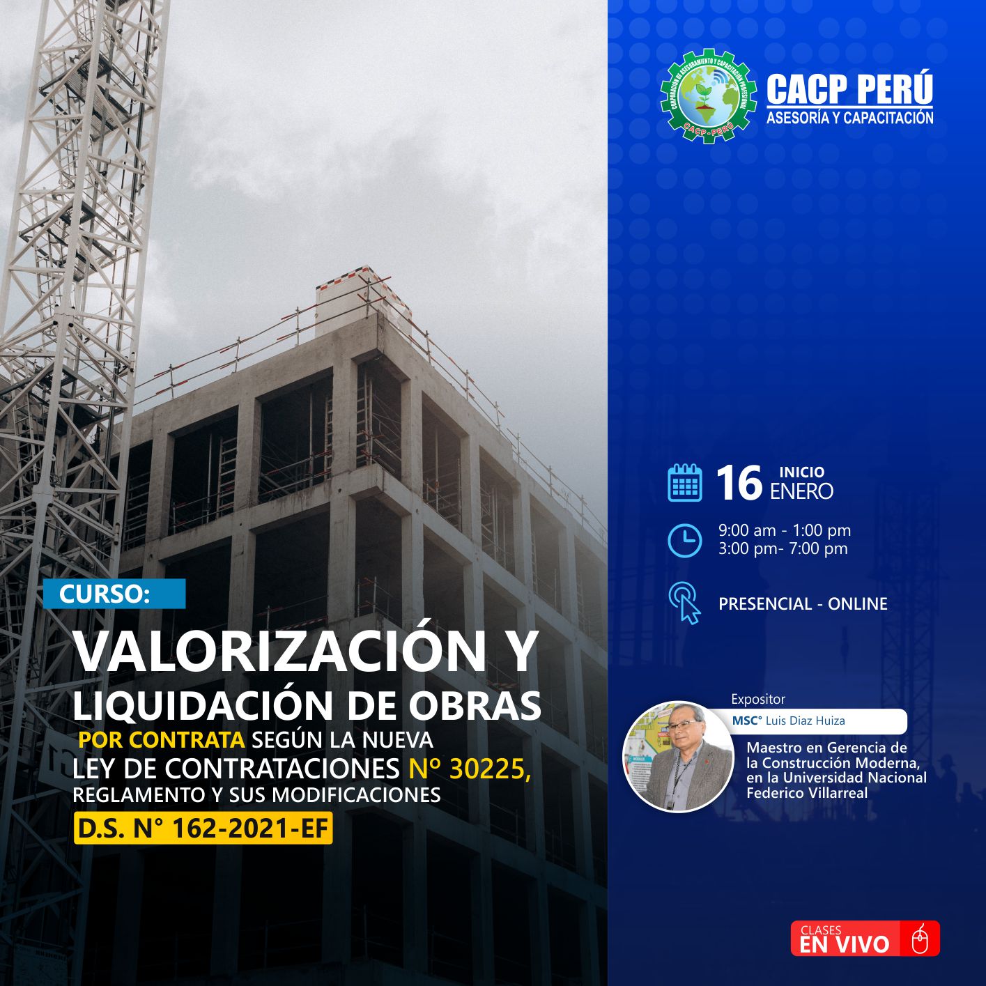 Cacp Perú Curso Valorización Y Liquidación De Obras Por Contrata Según La Nueva Ley De 5921