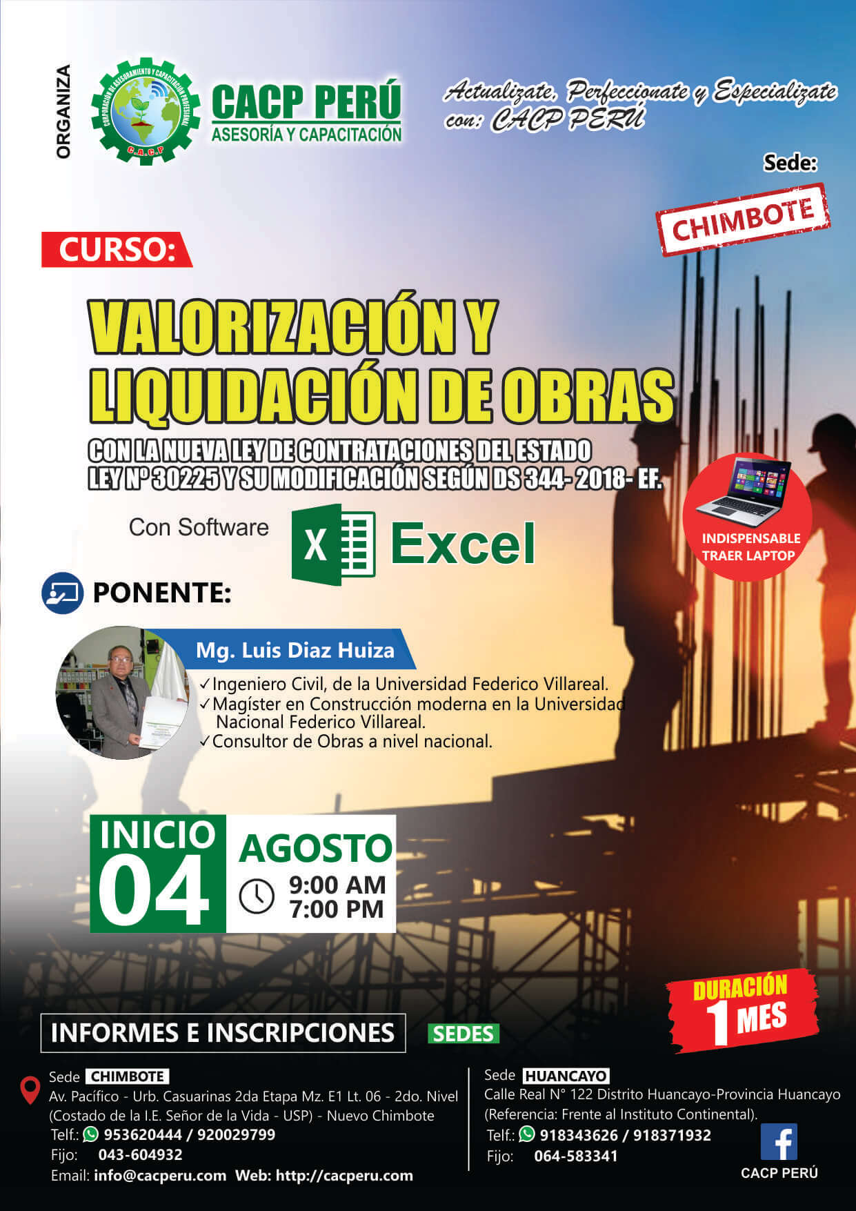 CACP Perú | Curso: Valorización Y Liquidación De Obras Según La Nueva ...