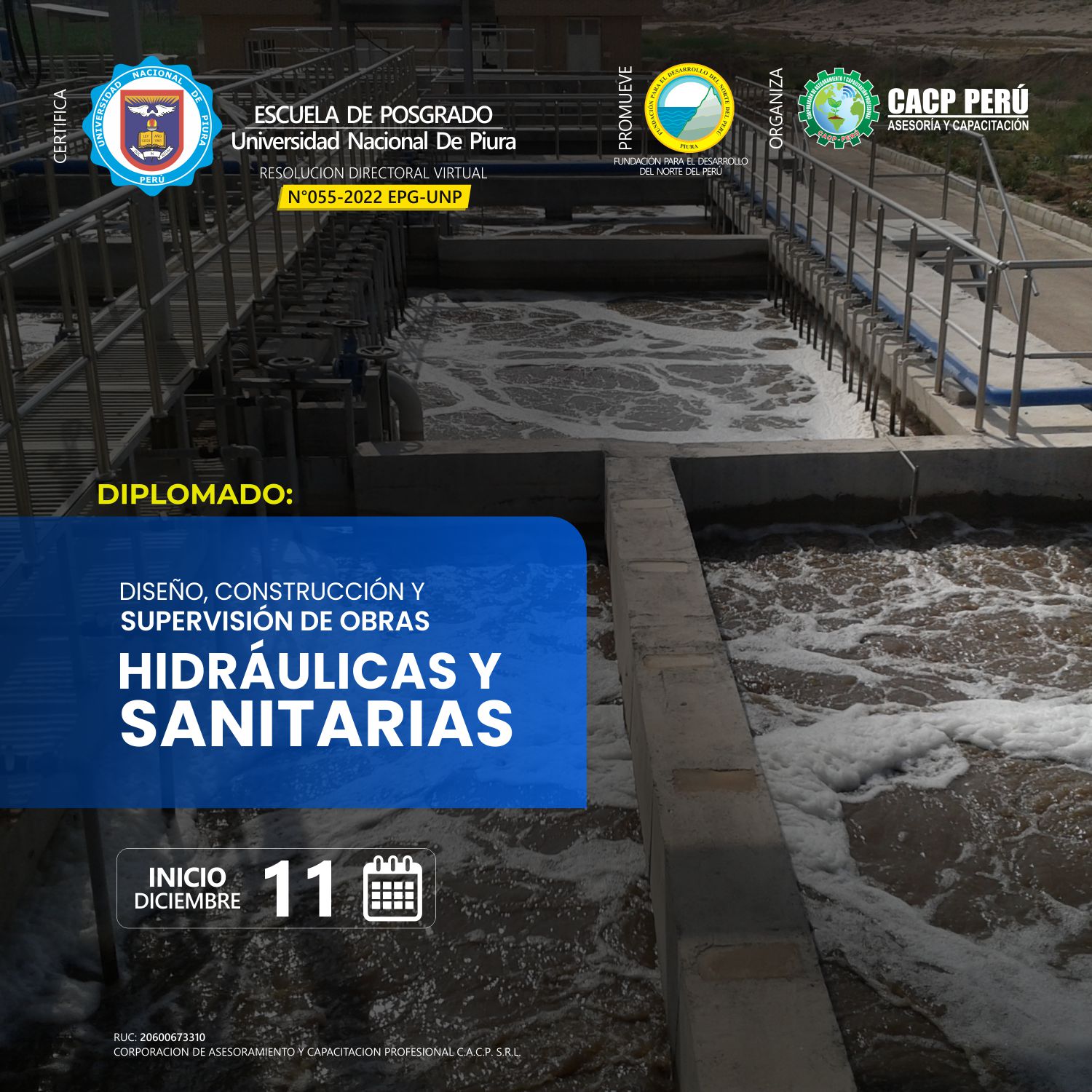 Cacp Per Diplomado Dise O Construcci N Y Supervisi N De Obras Hidr Ulicas Y Sanitarias