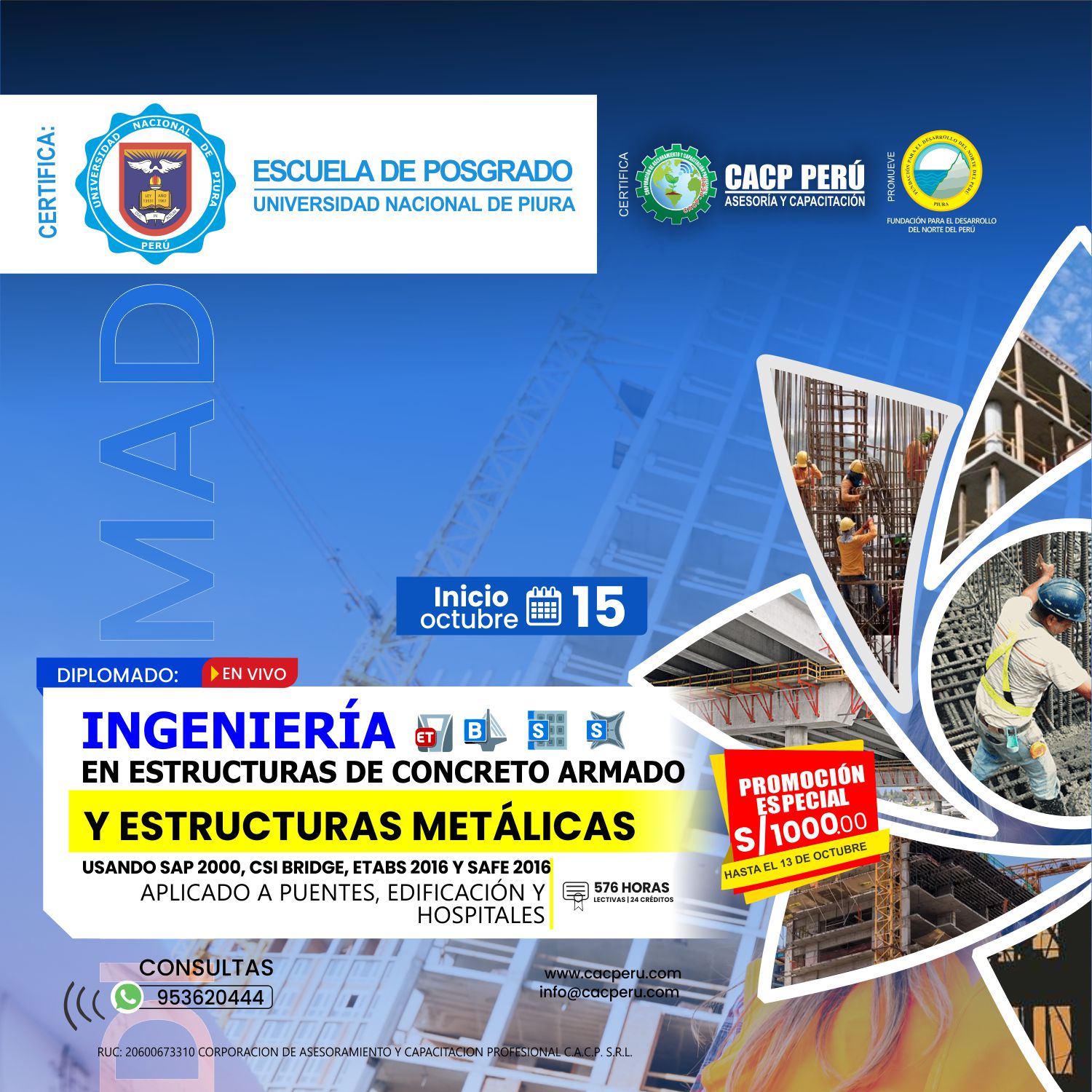 Cacp Perú Diplomado Ingeniería En Estructuras De Concreto Armado Y