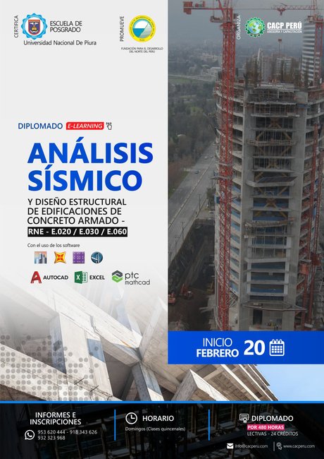 Cacp Perú Diplomado Análisis Sísmico Y Diseño Estructural De Edificaciones De Concreto Armado 5549