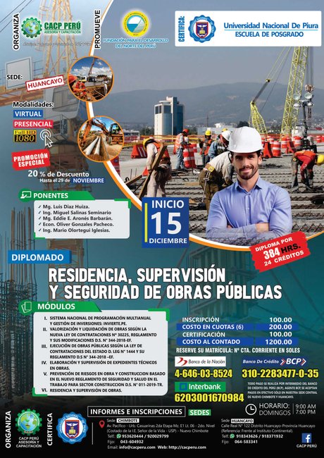 Cacp Peru Diplomado Residencia Supervision Y Seguridad De